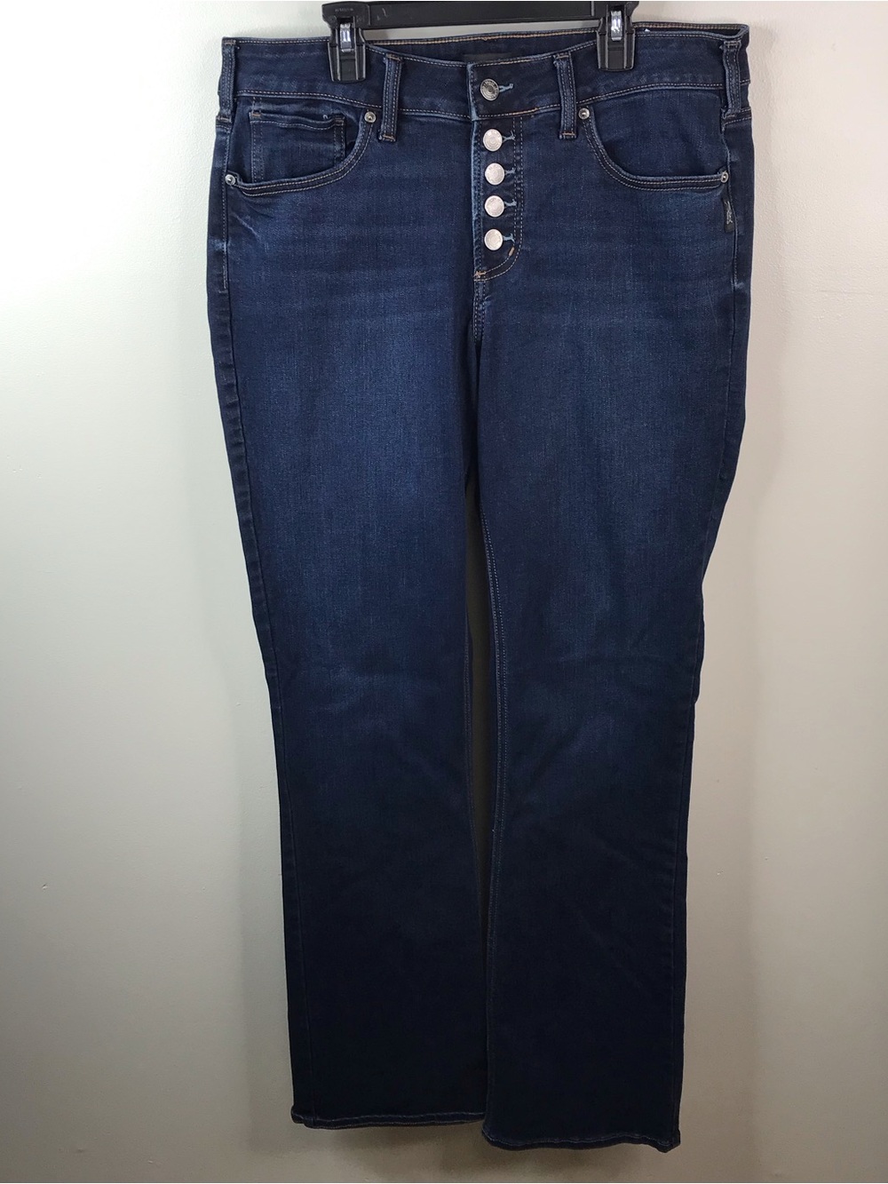 Silver Jeans Suki Slim Boot Jeans with Button Fly Sz W34/L35